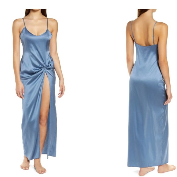 SKIMS Dresses & Skirts - SKIMS Slip Silk Dress Blue